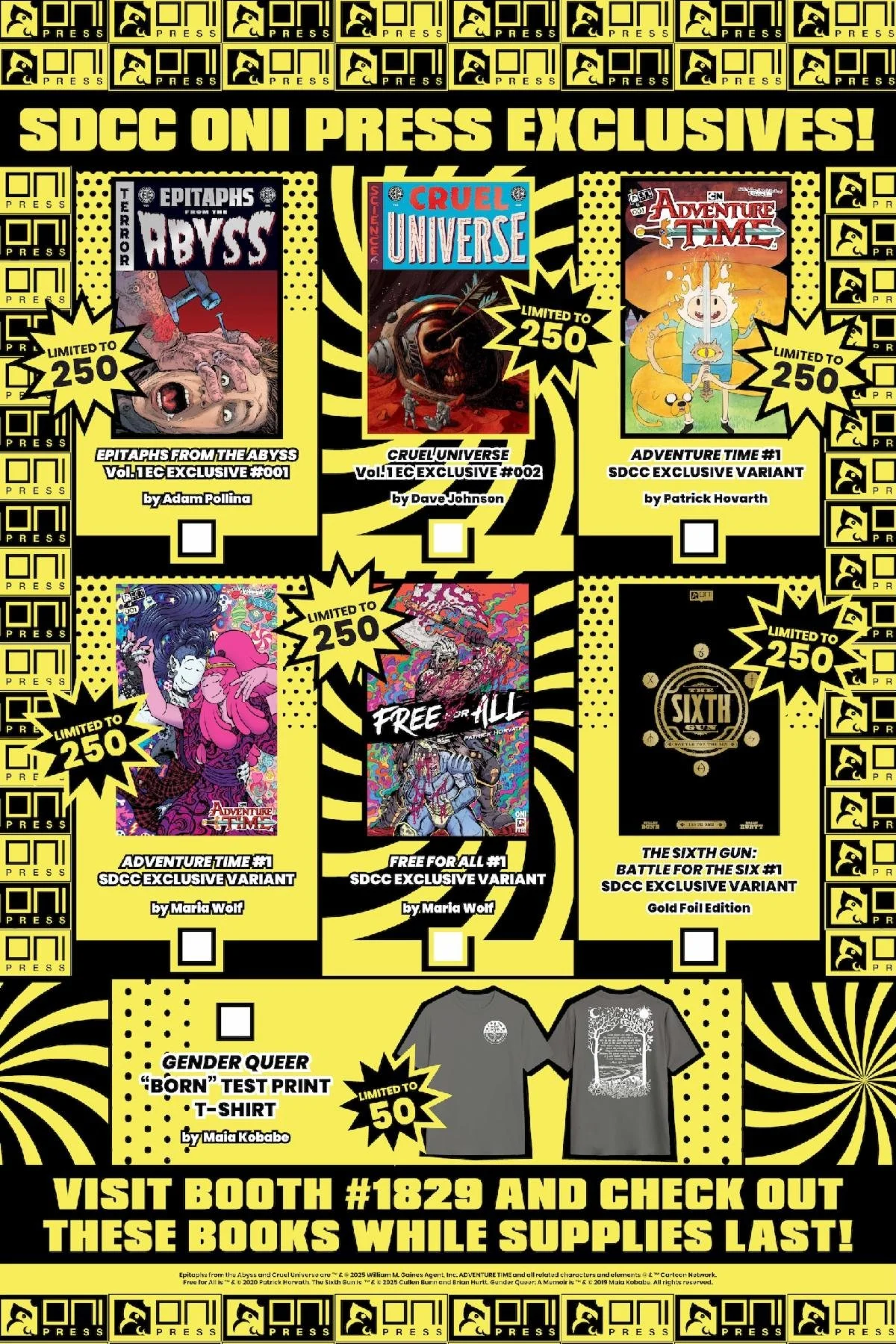 SDCC 2025: REVEALED – Oni Press' Exclusives, Panels, Signings